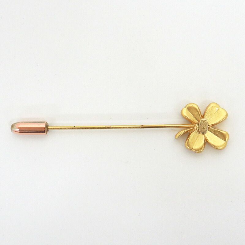 Chanel Pin Brooch Clover Gold — view 3