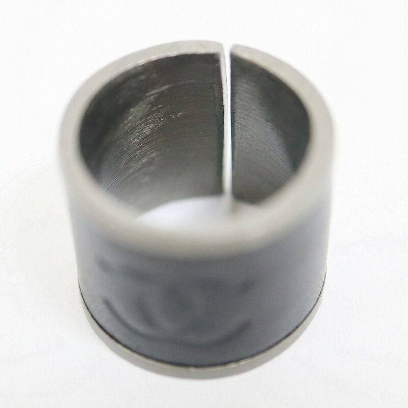 Chanel Ring Black Metal Leather — view 9