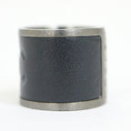 Chanel Ring Black Metal Leather