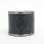 Chanel Ring Black Metal Leather — view 2