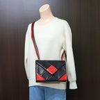 Chanel Quilted Shoulder Bag Lambskin Bicolor Black Red — view 9