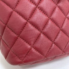 Chanel Chain Backpack Quilted Lambskin Red Gold — view 4