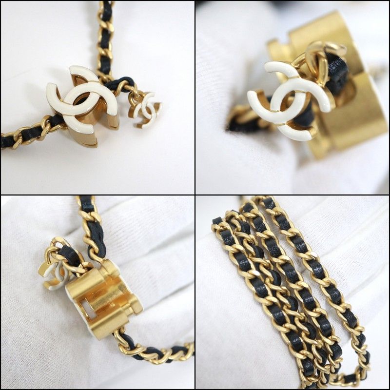 Chanel Vanity Chain Shoulder Bag Lambskin Black Gold — view 8
