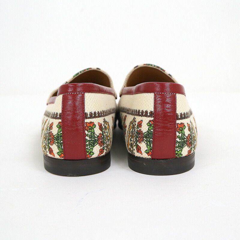 Gucci Anniversary Horsebit Accent Jaguar Drofa 8.5 Ivory Print — view 5