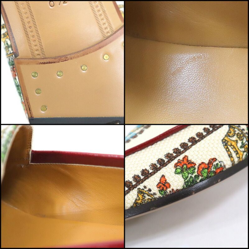 Gucci Anniversary Horsebit Accent Jaguar Drofa 8.5 Ivory Print — view 7