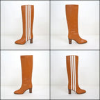 Gucci Adidas Long Boots Knee High 36.5 Brown — view 4