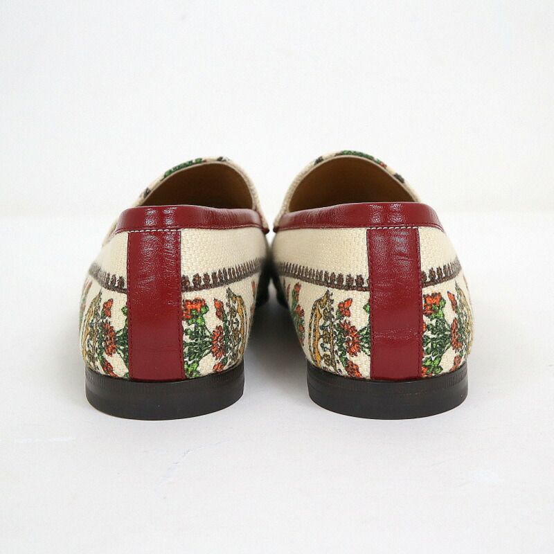 Gucci Anniversary Horsebit Accent Jaguar Drofa 8 Ivory Print — view 5