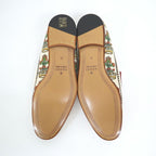 Gucci Anniversary Horsebit Accent Jaguar Drofa 8 Ivory Print — view 3