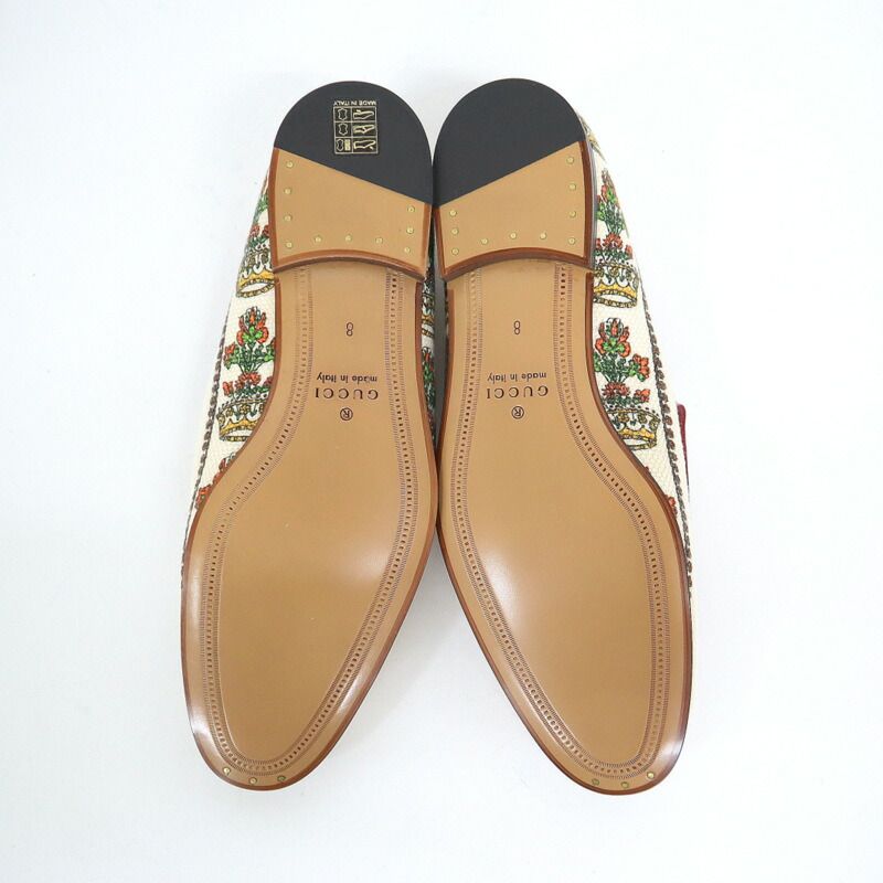 Gucci Anniversary Horsebit Accent Jaguar Drofa 8 Ivory Print — view 3