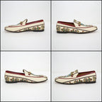 Gucci Anniversary Horsebit Accent Jaguar Drofa 8 Ivory Print — view 6