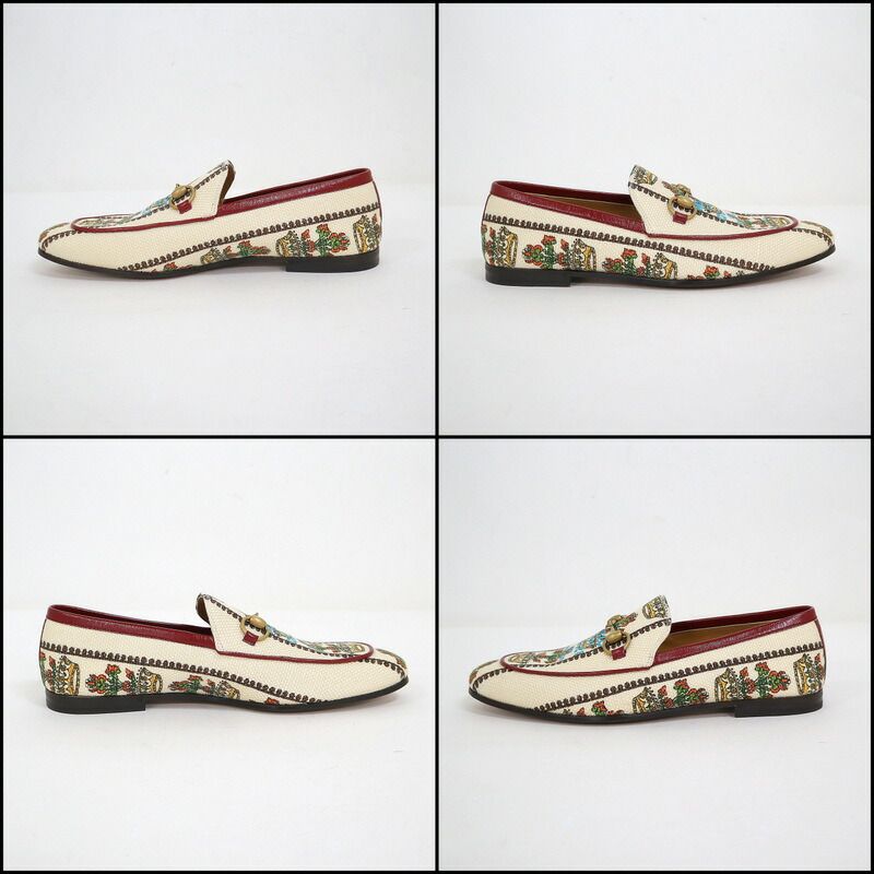 Gucci Anniversary Horsebit Accent Jaguar Drofa 8 Ivory Print — view 6