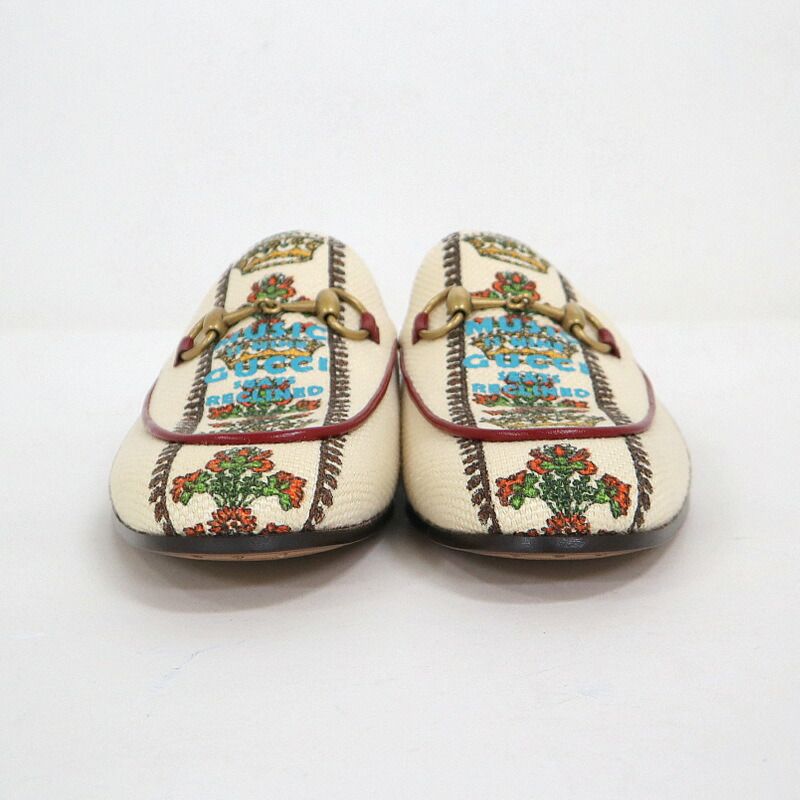 Gucci Anniversary Horsebit Accent Jaguar Drofa 8 Ivory Print — view 4