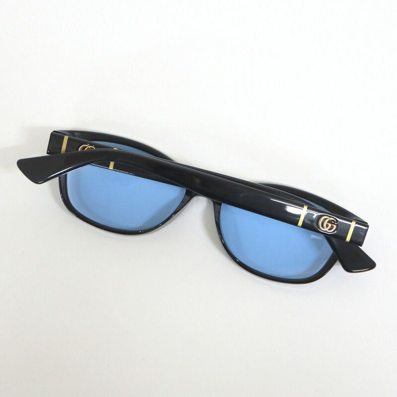 Gucci Sunglasses Acetate Black Blue Lens — view 3