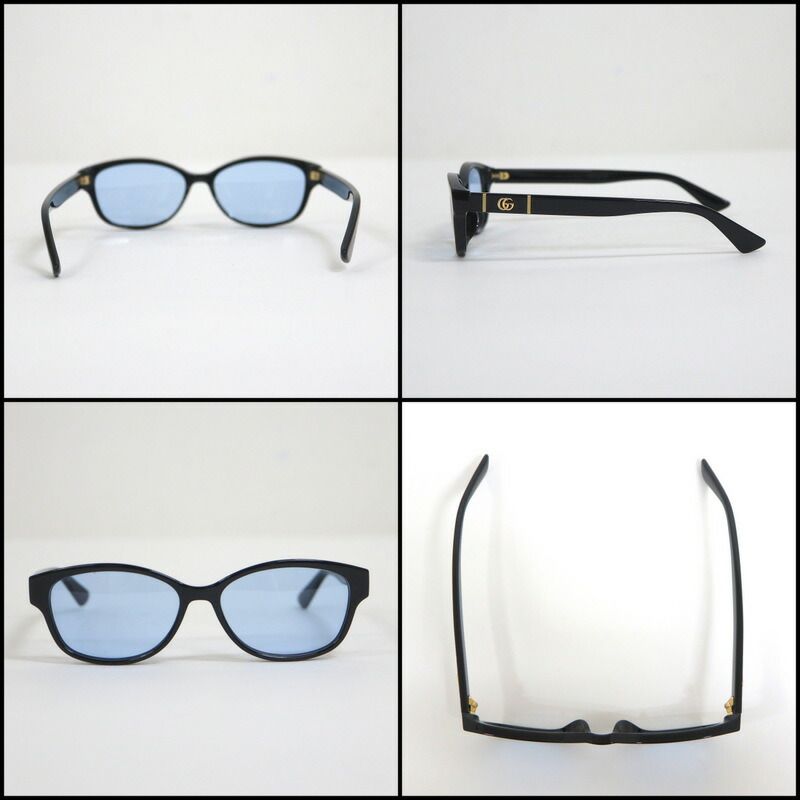 Gucci Sunglasses Acetate Black Blue Lens — view 4