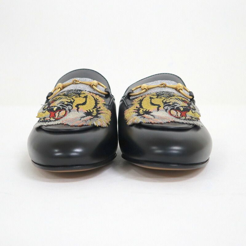 Gucci Prince Town Leather Slippers Taiga Black 35 — view 4
