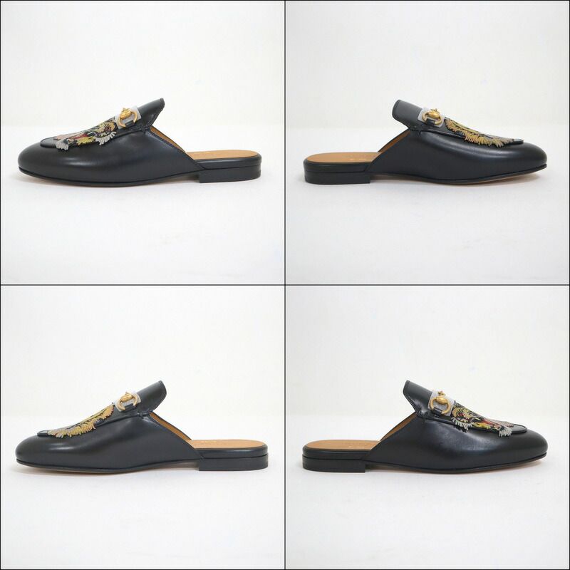 Gucci Prince Town Leather Slippers Taiga Black 35 — view 6