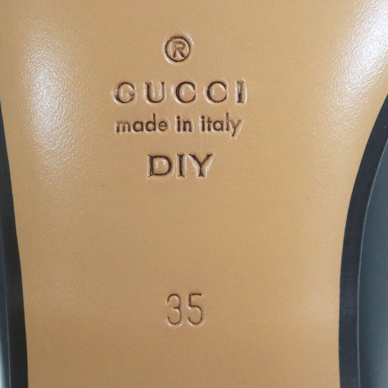 Gucci Prince Town Leather Slippers Taiga Black 35 — view 8