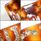 Gucci Hair Comb Brown Rhinestone Plastic — view 6