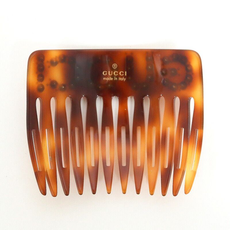 Gucci Hair Comb Brown Rhinestone Plastic — view 3
