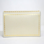 Gucci Clutch Logo Star Leather Silver White Gold — view 2