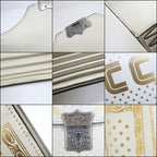 Gucci Clutch Logo Star Leather Silver White Gold — view 7