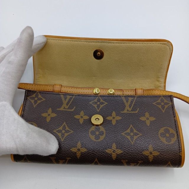 Louis Vuitton Monogram Pochette Twin PM Shoulder Bag Brown — view 5