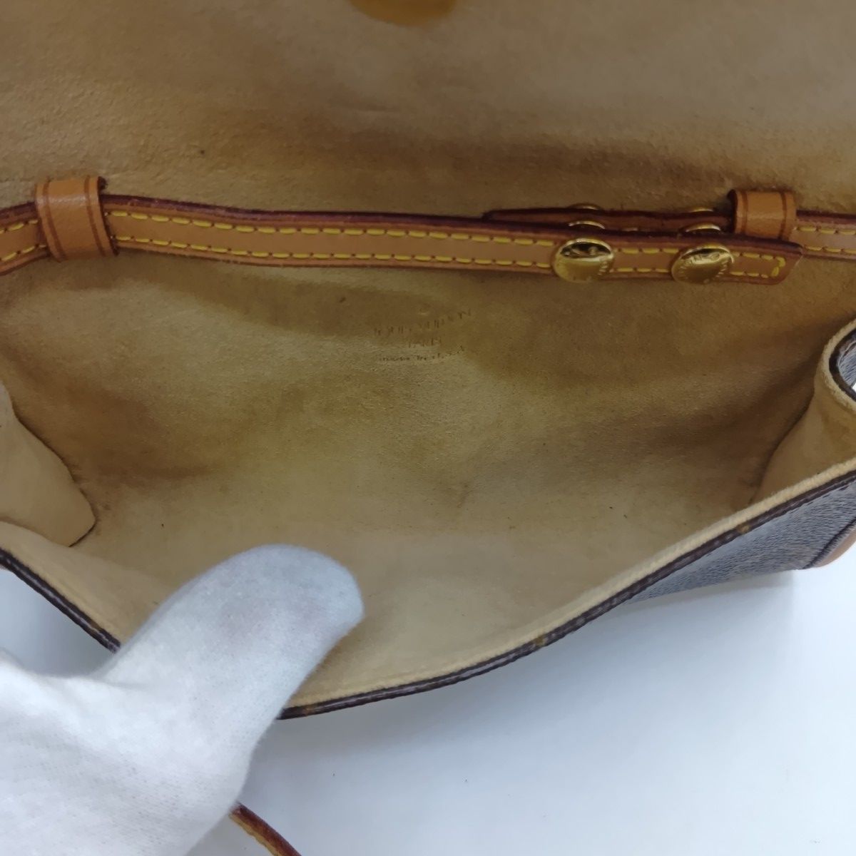 Louis Vuitton Monogram Pochette Twin PM Shoulder Bag Brown — view 6