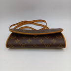 Louis Vuitton Monogram Pochette Twin PM Shoulder Bag Brown — view 3