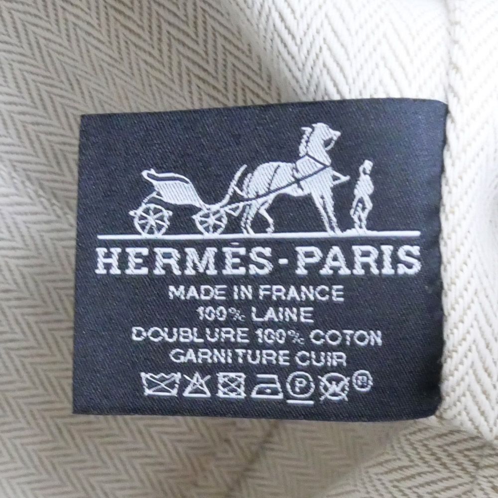 Hermes Brid-a-brac GM Eau Carre Handbag Pouch Segle Beige — view 7