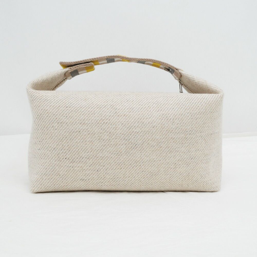 Hermes Brid-a-brac GM Eau Carre Handbag Pouch Segle Beige — view 2