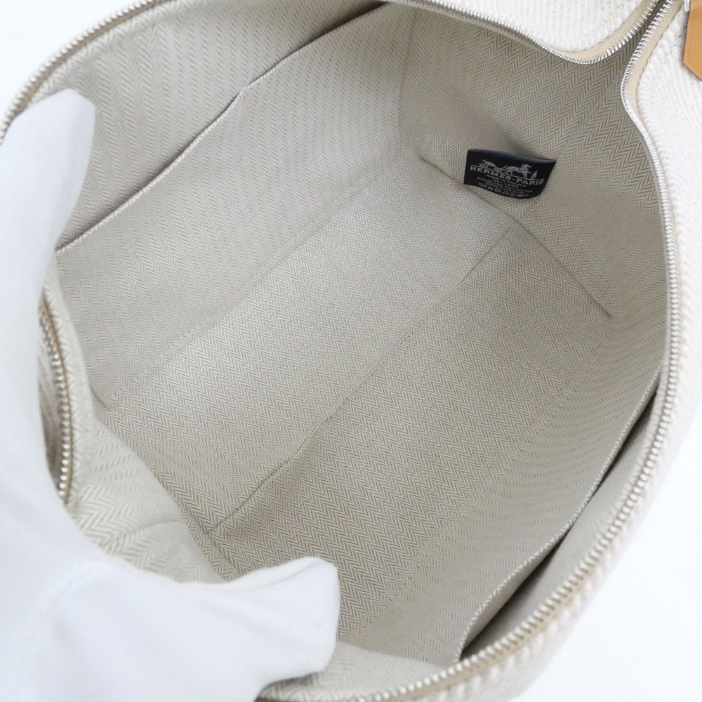 Hermes Brid-a-brac GM Eau Carre Handbag Pouch Segle Beige — view 5