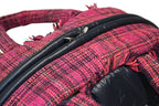 Chanel Boston Handbag Logo Pink Navy Tweed Nylon — view 6