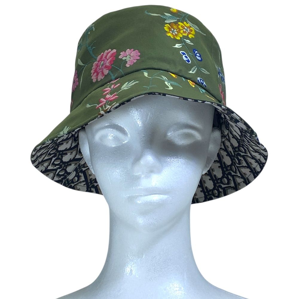 Dior Teddy-d Oblique Trotter Bucket Hat Reversible Khaki — view 9