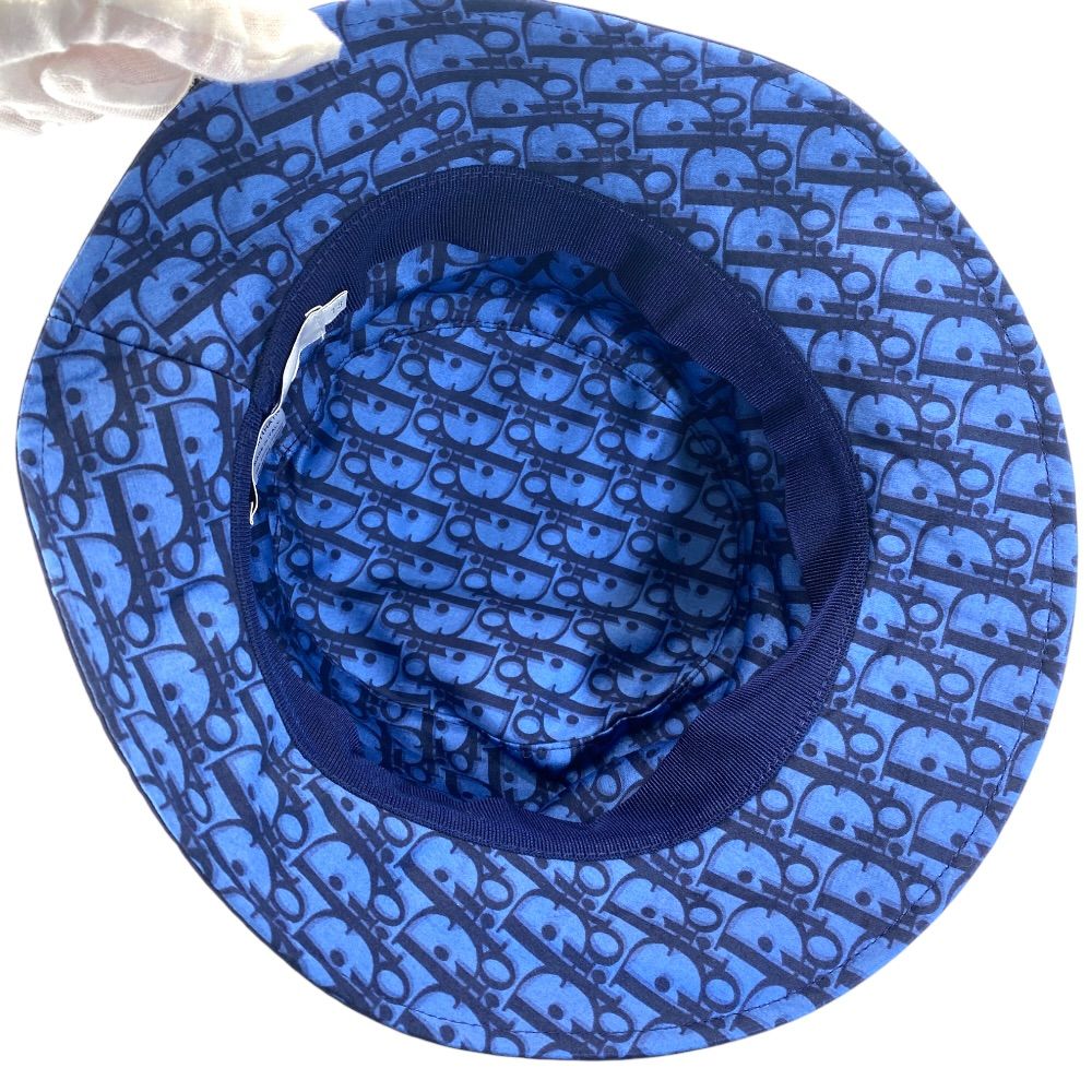 Dior Teddy-d Oblique Trotter Bucket Hat Navy Kids Blue — view 6