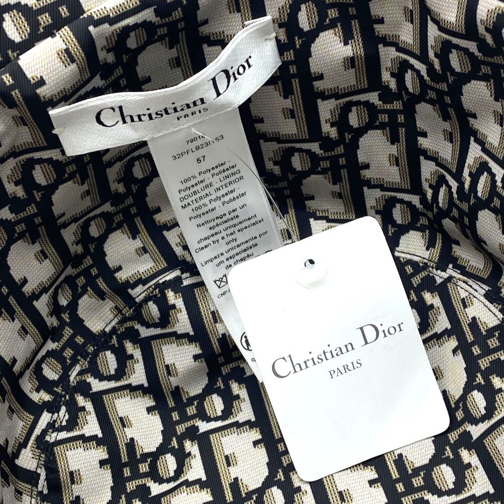 Dior Teddy-d Oblique Trotter Bucket Hat Reversible Black Gray Multicolor — view 7