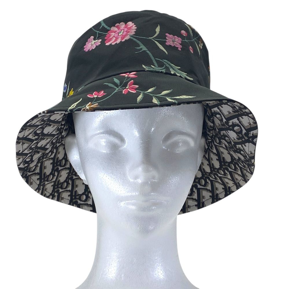 Dior Teddy-d Oblique Trotter Bucket Hat Reversible Black Gray Multicolor — view 9