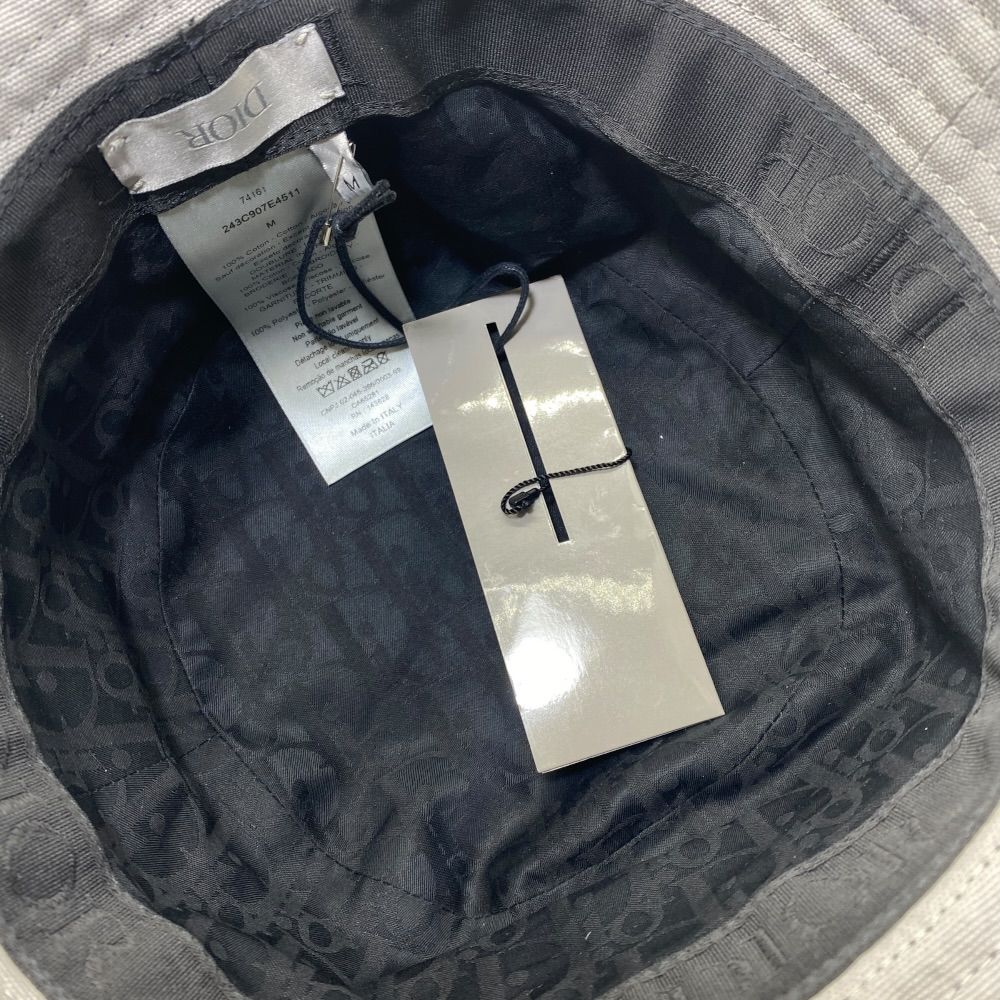 Dior Bucket Hat Bob Logo Black Cotton — view 7