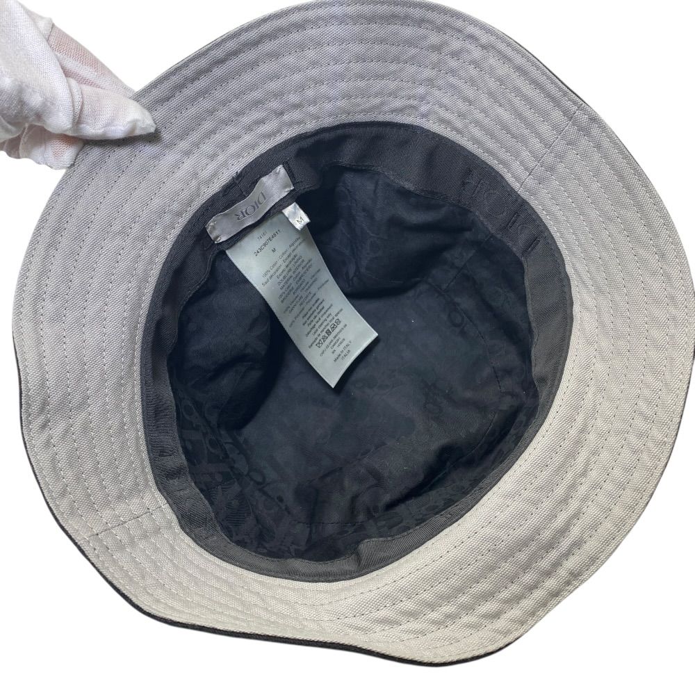 Dior Bucket Hat Bob Logo Black Cotton — view 6