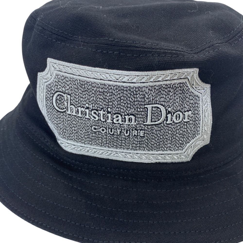 Dior Bucket Hat Bob Logo Black Cotton — view 5
