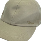 Dior Logo Baseball Cap Hat Cotton Beige — view 5