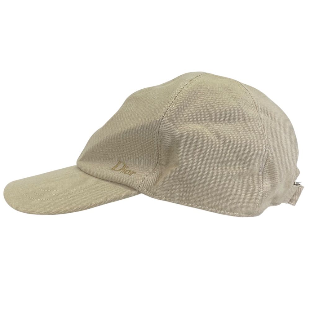 Dior Logo Baseball Cap Hat Cotton Beige — view 2