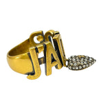 Dior J'adior Ring Heart Crystal Logo Gold Plated — view 5