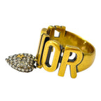 Dior J'adior Ring Heart Crystal Logo Gold Plated — view 4