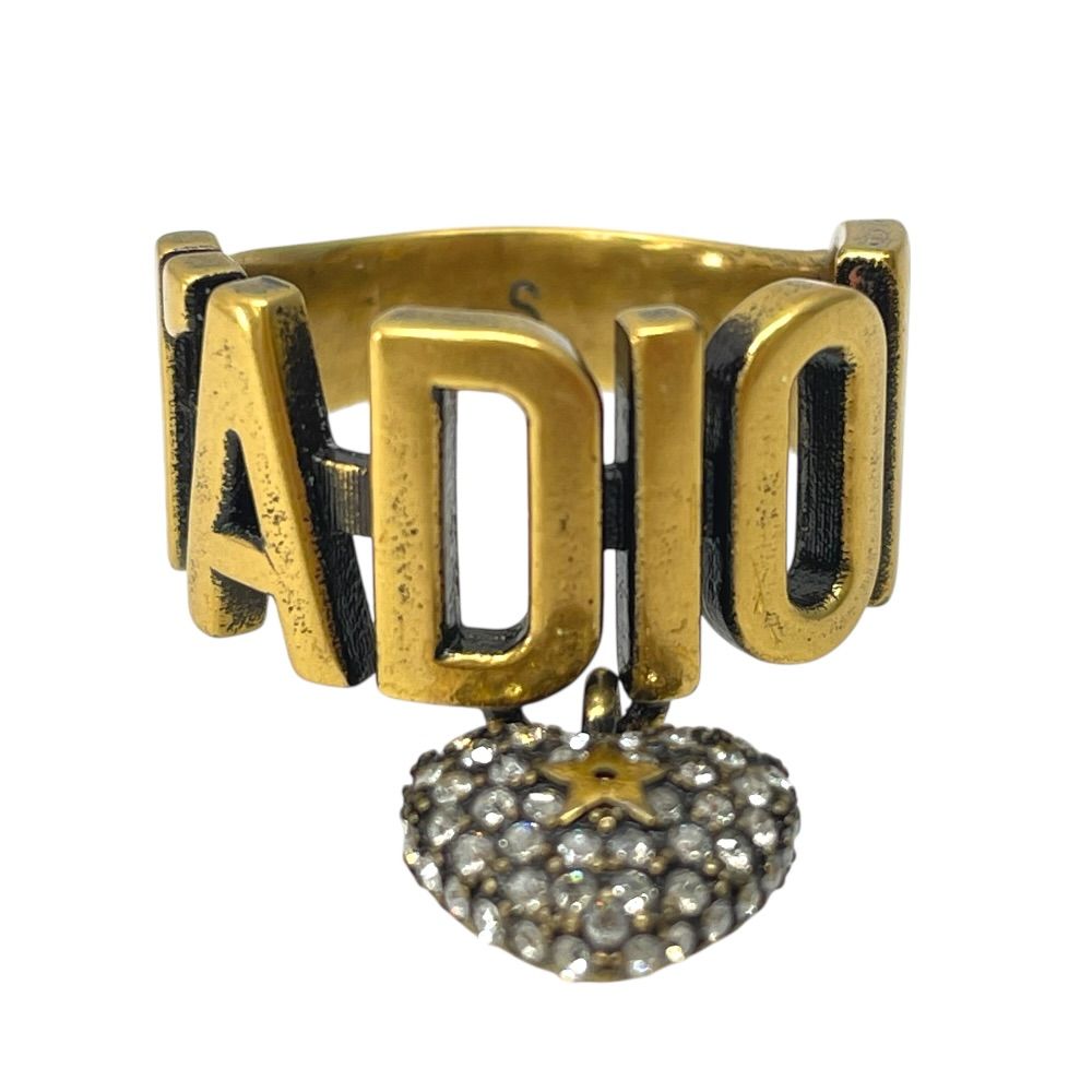 Dior J'adior Ring Heart Crystal Logo Gold Plated — view 2