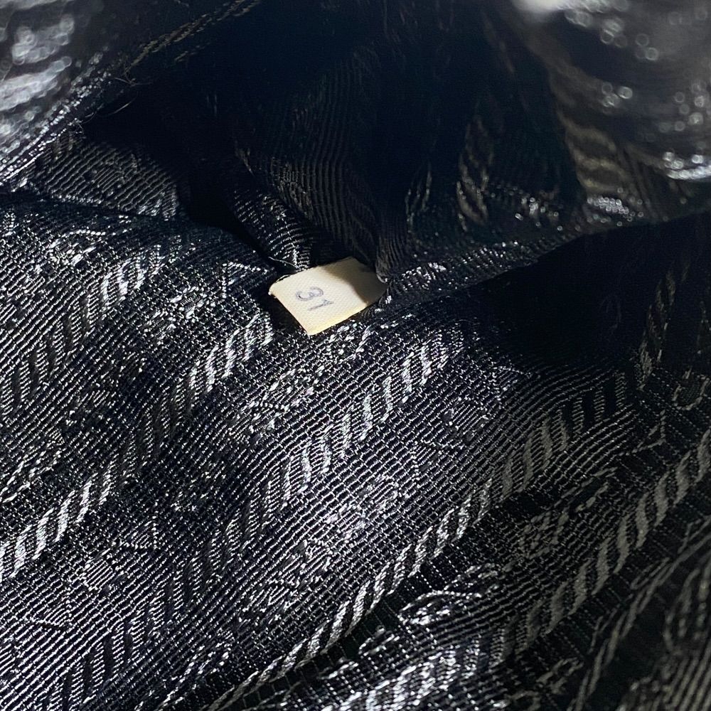 Prada Briefcase Business Nylon Saffiano Leather Triangle Logo Nero Black — view 7