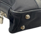 Prada Briefcase Business Nylon Saffiano Leather Triangle Logo Nero Black — view 3