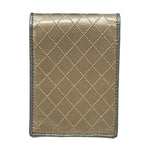 Chanel Bicolor CC Logo Cigarette Case Tobacco Multi Quilted Leather Hat Champagne — view 2