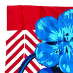 Dior D-flower Pop Scarf Shawl Floral Red Blue Silk — view 2
