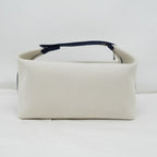 Hermes Brid-a-brac GM Gabriel Gripere Bleu Nattier Toile Ash Silver Pouch — view 2