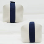Hermes Brid-a-brac GM Gabriel Gripere Bleu Nattier Toile Ash Silver Pouch — view 3
